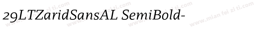 29LTZaridSansAL SemiBold字体转换